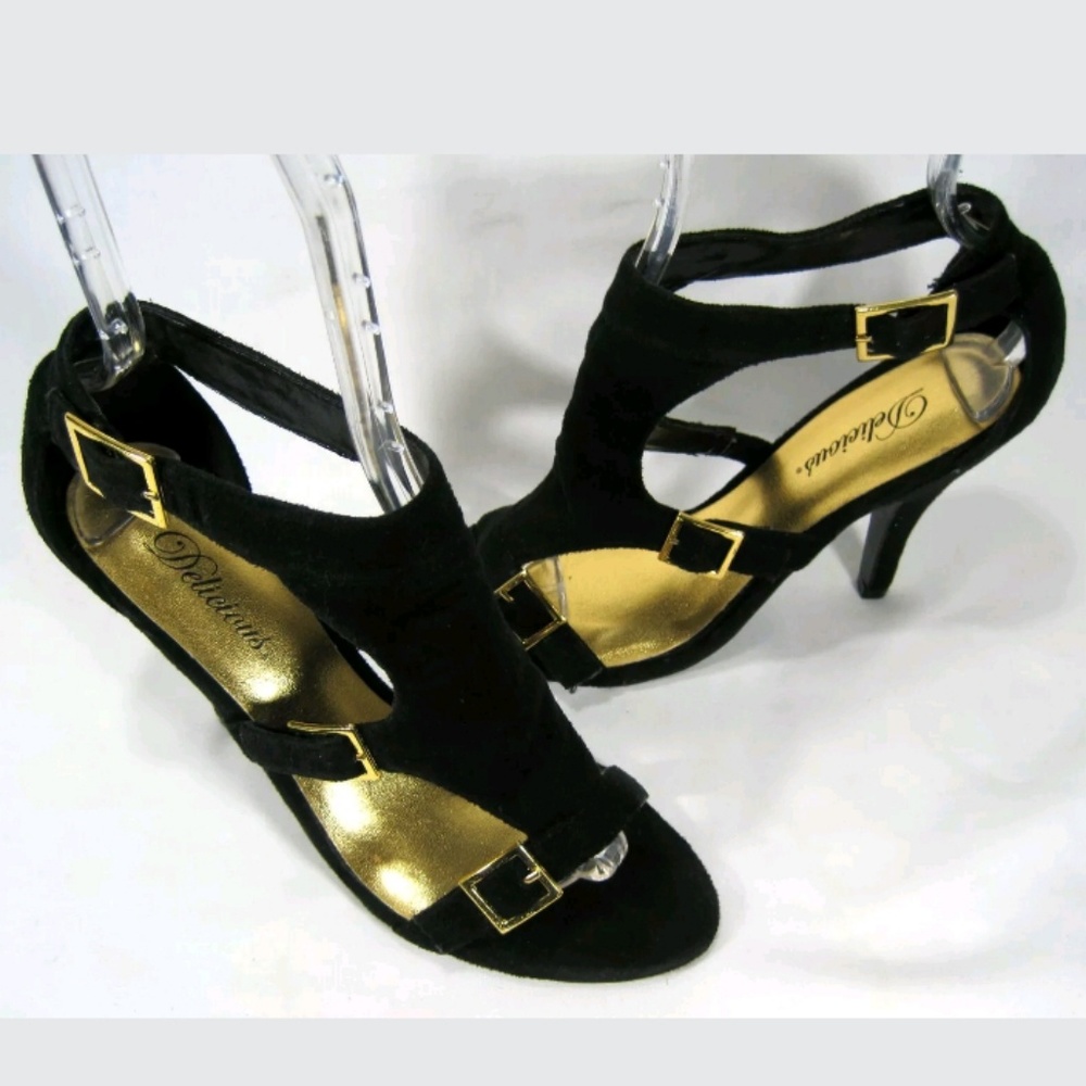 Delicious Women's Black Faux Suede Heels Size 8.5M